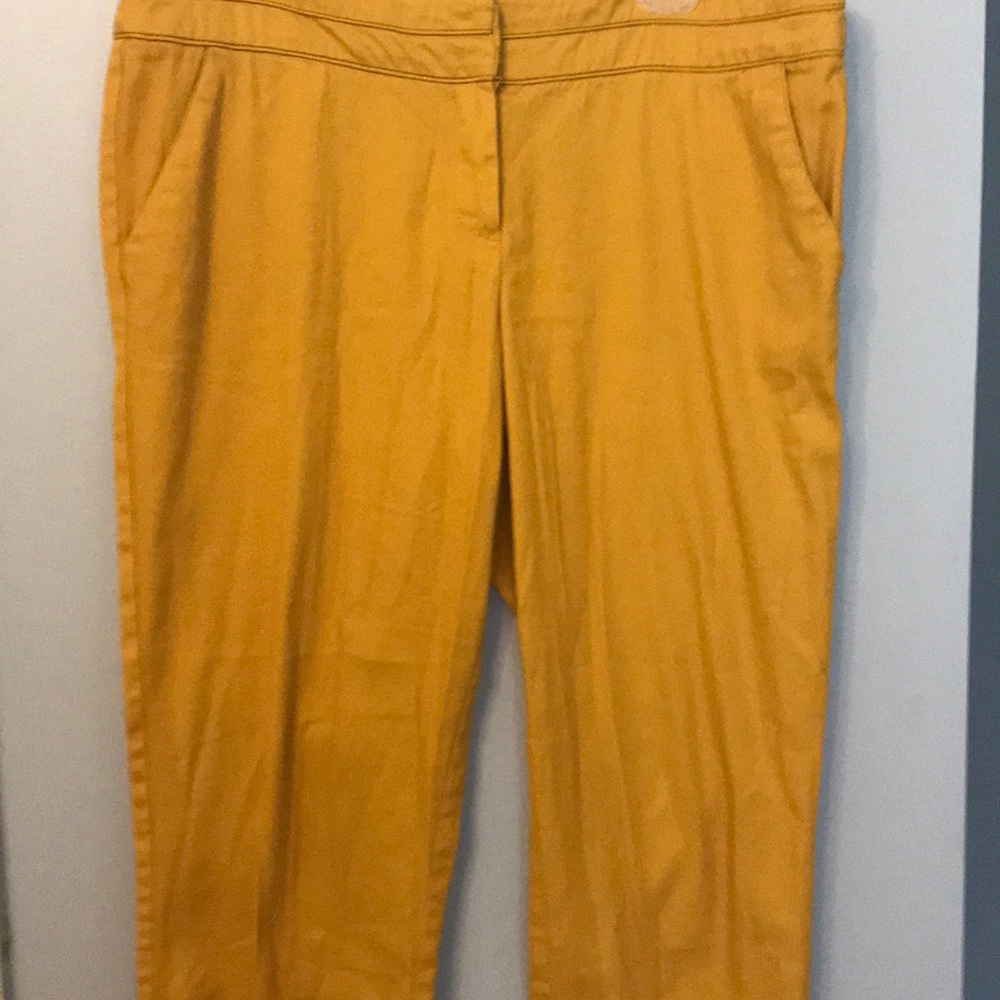 Gold/mustard colored ankle pants